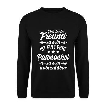 Best Friend and Godfather - godfather goddaughter - Unisex Sweatshirt - black - Front - Alina (178cm) & Michal (187cm)