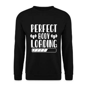 Perfect Body Loading - Unisex Pullover - Schwarz - Vorne - Alina (178cm) & Michal (187cm)