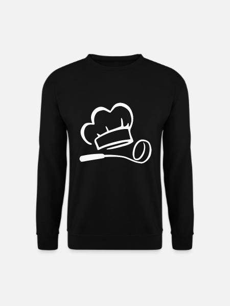 Kochmütze Kochlöffel Koch Kochkunst Kochen - Unisex Pullover - Schwarz