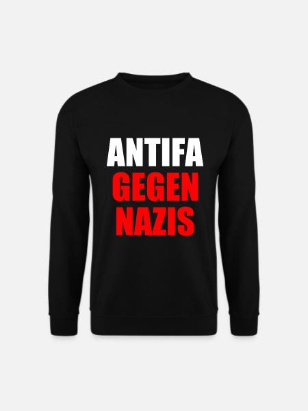 Antifa against nazis - Unisex Sweatshirt - black