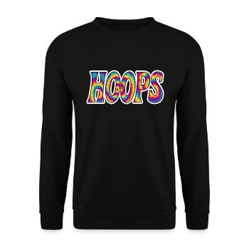 Hoops Basketball Sports Idée Cadeau BBall - Sweat-shirt Unisexe - noir - Devant - Alina (178cm) & Michal (187cm)
