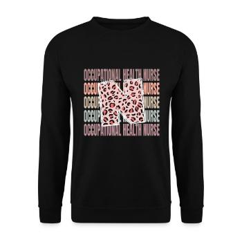 Leopard Vie d’infirmière professionnelle - Sweat-shirt Unisexe - noir - Devant - Alina (178cm) & Michal (187cm)