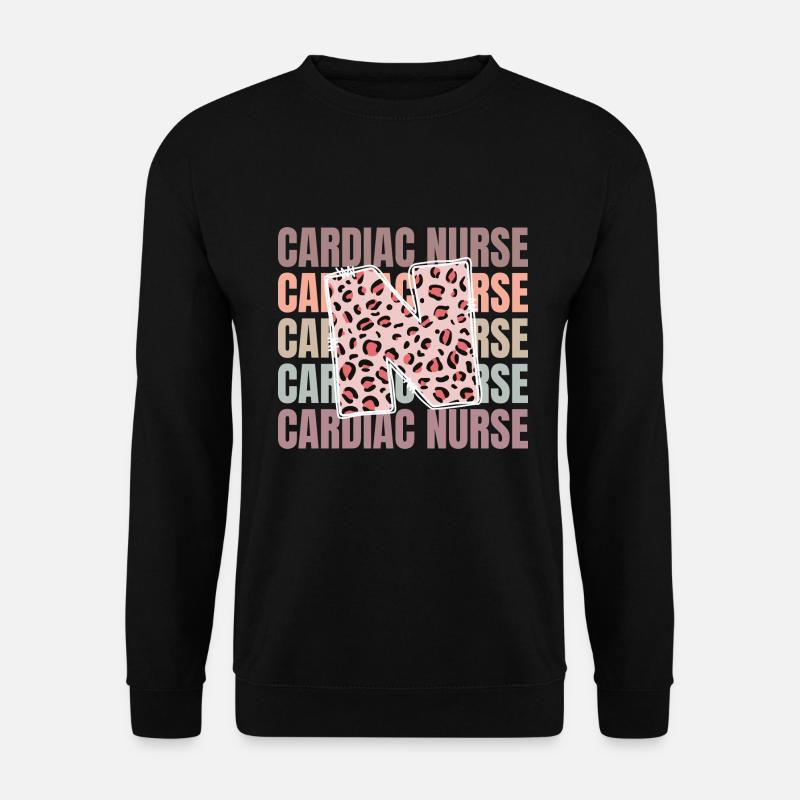 Leopard Herzkrankenschwester Leben - Unisex Pullover - Schwarz