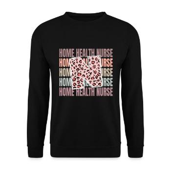 Leopard Home Health Infirmière Vie - Sweat-shirt Unisexe - noir - Devant - Alina (178cm) & Michal (187cm)