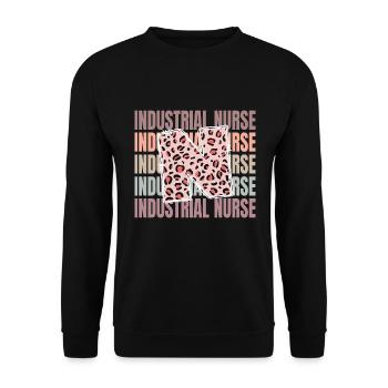 Das Leben einer Industriekrankenschwester in - Unisex Pullover - Schwarz - Vorne - Alina (178cm) & Michal (187cm)