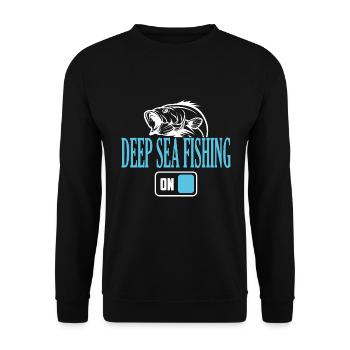 Mode de pêche en haute mer du pêcheur activé - Sweat-shirt Unisexe - noir - Devant - Alina (178cm) & Michal (187cm)