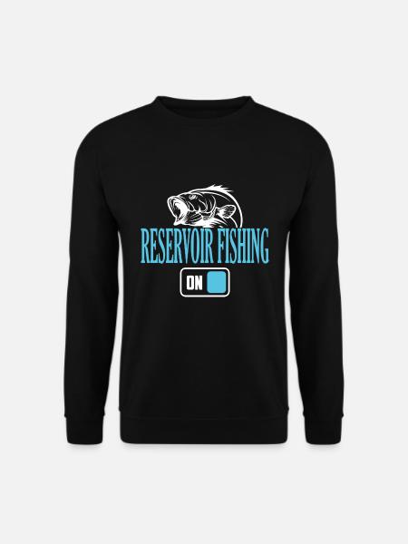 Fisherman Reservoir Fishing Mode On - Unisex Sweatshirt - black