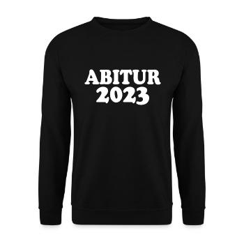 Abitur 2023 - Unisex Pullover - Schwarz - Vorne - Alina (178cm) & Michal (187cm)