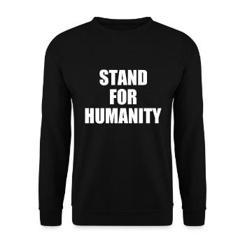 Stand for humanity - Unisex Sweatshirt - black - Front - Alina (178cm) & Michal (187cm)