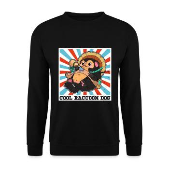 Raccoon Dog Raccoon Dog Enok Japon - Sweat-shirt Unisexe - noir - Devant - Alina (178cm) & Michal (187cm)