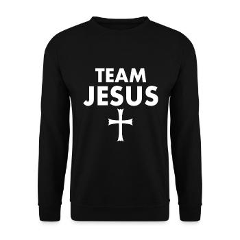 Croix de Jésus de l’équipe - Sweat-shirt Unisexe - noir - Devant - Alina (178cm) & Michal (187cm)