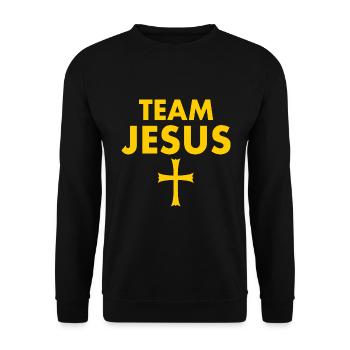 Team jesus - Unisex Sweatshirt - black - Front - Alina (178cm) & Michal (187cm)