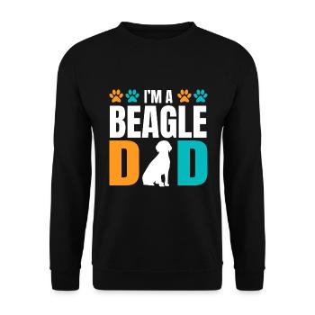 I'm A Beagle Dad - Unisex Sweatshirt - black - Front - Alina (178cm) & Michal (187cm)