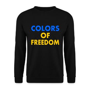 Colors of freedom - Unisex Pullover - Schwarz - Vorne - Alina (178cm) & Michal (187cm)