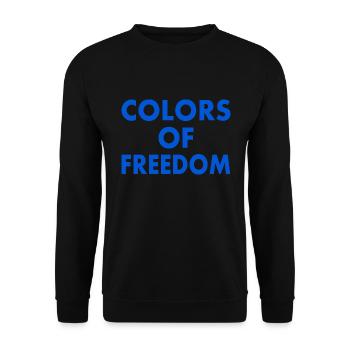 Colors of freedom - Unisex Pullover - Schwarz - Vorne - Alina (178cm) & Michal (187cm)