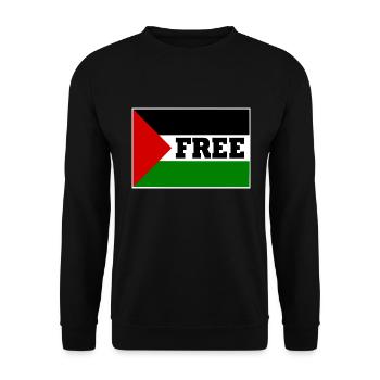 Free palestine - Unisex Sweatshirt - black - Front - Alina (178cm) & Michal (187cm)