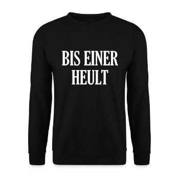 Bis Einer Heult - Unisex Pullover - Schwarz - Vorne - Alina (178cm) & Michal (187cm)