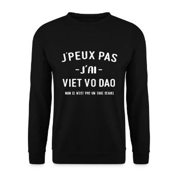 Viet vo dao / Sport de combat art martial humour - Sweat-shirt Unisexe - noir - Devant - Alina (178cm) & Michal (187cm)