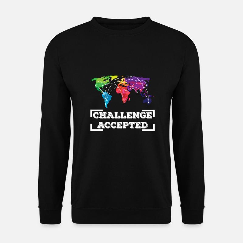 TRAVELING : Challenge Accepted - Sweat-shirt Unisexe - noir