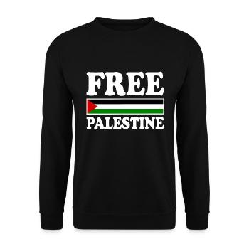 Free palestine - Sweat-shirt Unisexe - noir - Devant - Alina (178cm) & Michal (187cm)