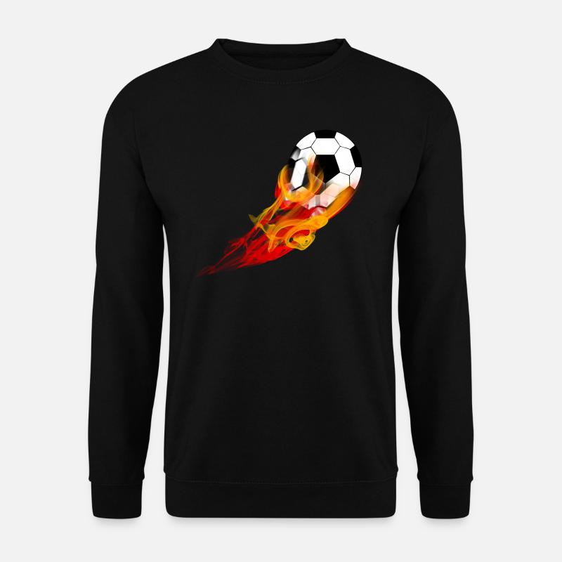 Football with fire - Unisex Sweatshirt - black