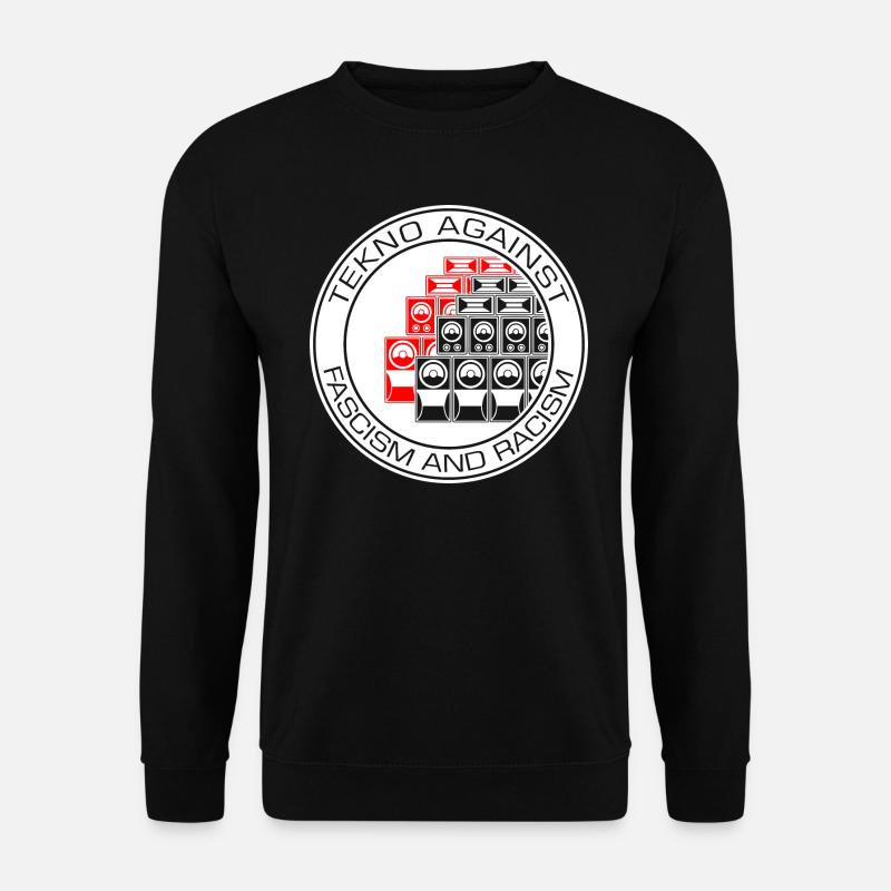 Tekno against fascism and racism - Unisex Pullover - Schwarz
