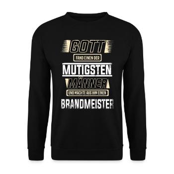 Brandmeister, einer der mutigsten Männer der Welt - Unisex Pullover - Schwarz - Vorne - Alina (178cm) & Michal (187cm)