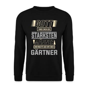 Gärtner, einer der stärksten Männer der Welt - Unisex Pullover - Schwarz - Vorne - Alina (178cm) & Michal (187cm)