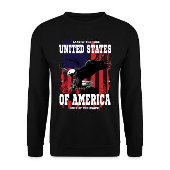 États-Unis États-Unis d’Amérique - Sweat-shirt Unisexe - noir - Devant - Alina (178cm) & Michal (187cm)
