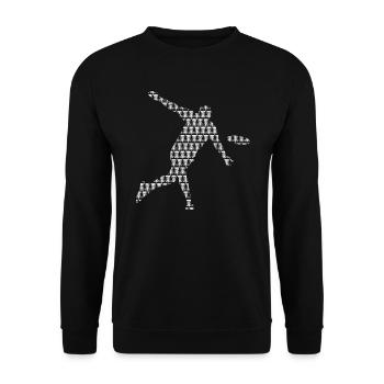 Discgolfer Spieler Disc Golf Discgolf - Unisex Pullover - Schwarz - Vorne - Alina (178cm) & Michal (187cm)
