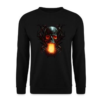 Höllischer Angriff - Unisex Pullover - Schwarz - Vorne - Alina (178cm) & Michal (187cm)