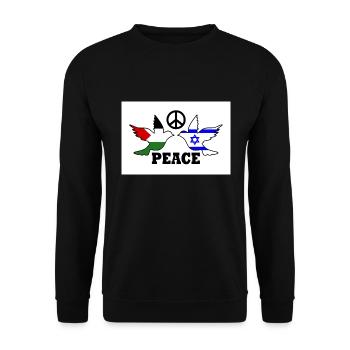 Peace for Free Palestine Israel - Sweat-shirt Unisexe - noir - Devant - Alina (178cm) & Michal (187cm)