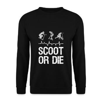 Stunt Scooter - Unisex Pullover - Schwarz - Vorne - Alina (178cm) & Michal (187cm)