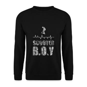 Stunt Scooter - Unisex Pullover - Schwarz - Vorne - Alina (178cm) & Michal (187cm)