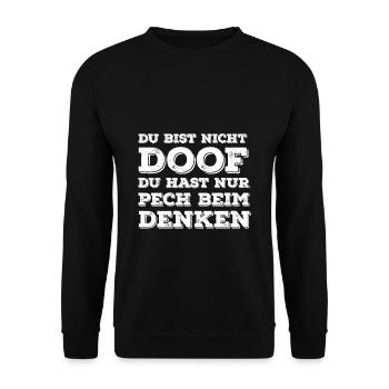 Tu n'es pas un cadeau idiot - Sweat-shirt Unisexe - noir - Devant - Alina (178cm) & Michal (187cm)