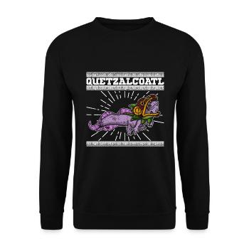 Quetzalcoatl Axolotl Mexique Divinité Aztèque - Sweat-shirt Unisexe - noir - Devant - Alina (178cm) & Michal (187cm)