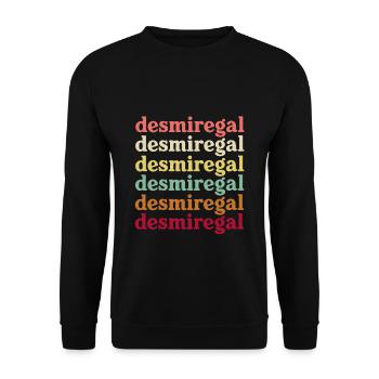 desmiregal repeat retro - Unisex Sweatshirt - black - Front - Alina (178cm) & Michal (187cm)