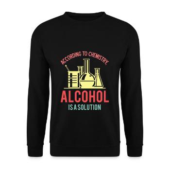 Chemistry Alocohol - Unisex Sweatshirt - black - Front - Alina (178cm) & Michal (187cm)