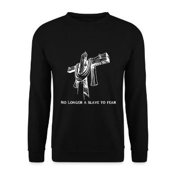 No Longer a Slave To Fear - Unisex Sweatshirt - black - Front - Alina (178cm) & Michal (187cm)