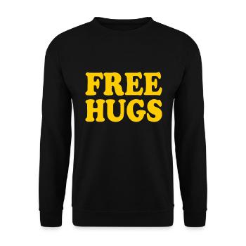 Free hugs - Unisex Sweatshirt - black - Front - Alina (178cm) & Michal (187cm)