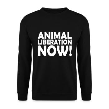 Animal liberation - Unisex Sweatshirt - black - Front - Alina (178cm) & Michal (187cm)