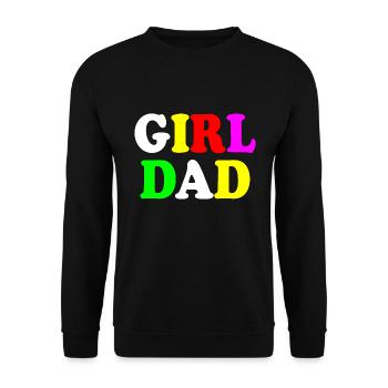 Girl dad - Unisex Pullover - Schwarz - Vorne - Alina (178cm) & Michal (187cm)