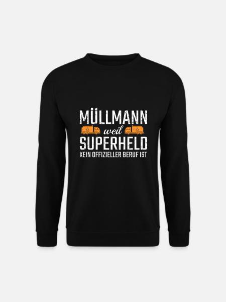 Garbage Man Superhero - Unisex Sweatshirt - black