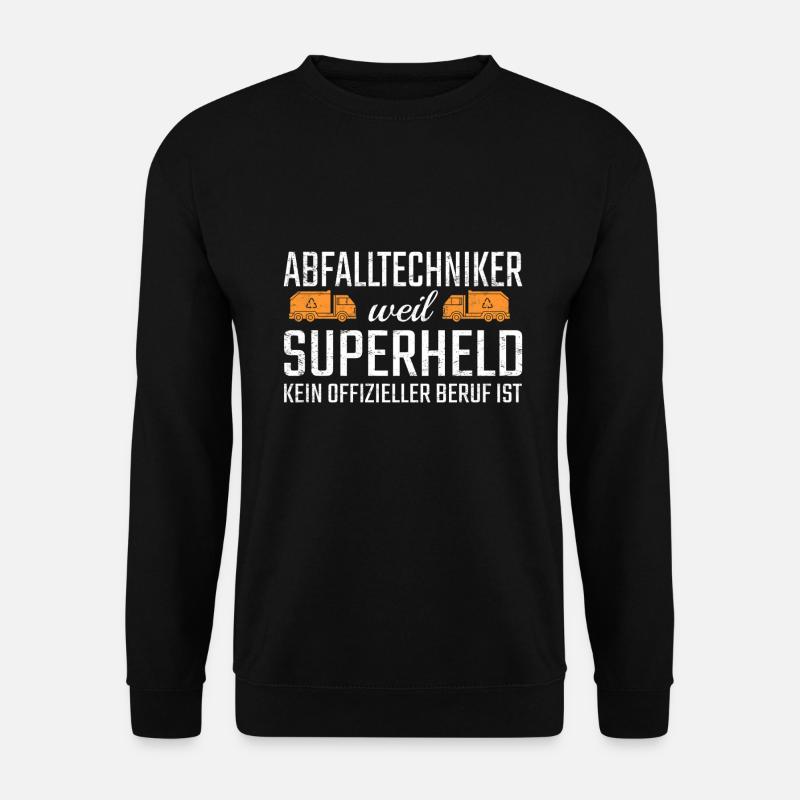 Waste Technician Superhero - Unisex Sweatshirt - black