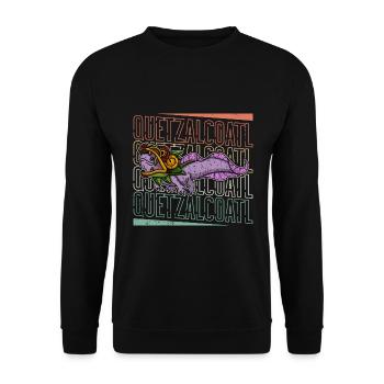 Quetzalcoatl Axolotl Mexique Divinité Aztèque - Sweat-shirt Unisexe - noir - Devant - Alina (178cm) & Michal (187cm)