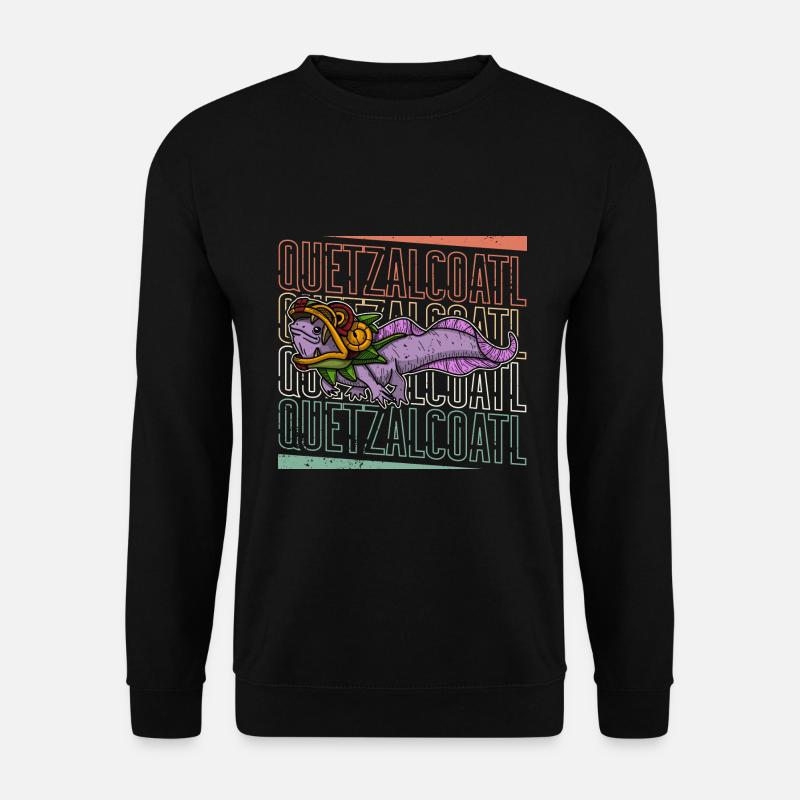 Quetzalcoatl Axolotl Mexico Aztecs Deity - Unisex Sweatshirt - black
