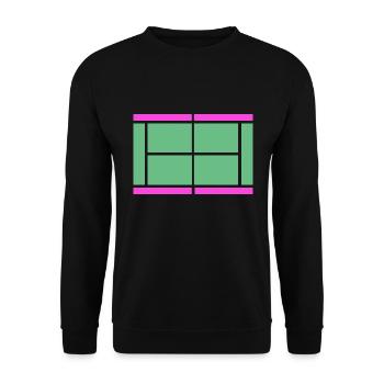 Tennis Balle de match Court de tennis Netball Court de tennis - Sweat-shirt Unisexe - noir - Devant - Alina (178cm) & Michal (187cm)