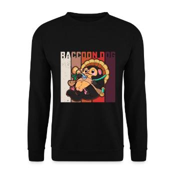 Raccoon Dog Raccoon Dog Enok Japon - Sweat-shirt Unisexe - noir - Devant - Alina (178cm) & Michal (187cm)