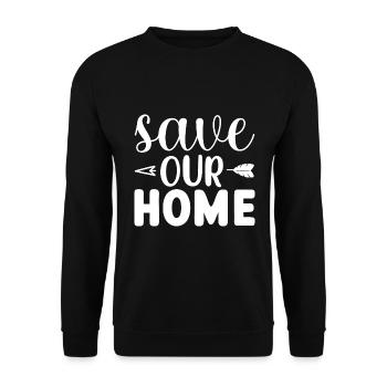 Save Our Home - Unisex Pullover - Schwarz - Vorne - Alina (178cm) & Michal (187cm)