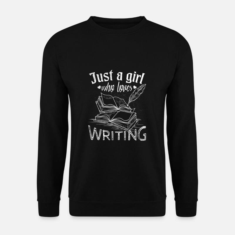Schriftsteller Mädchen - Unisex Pullover - Schwarz
